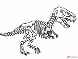 Dinosaur Rex Coloring Bones Printable Bone Pages Tyrannosaurus Skeleton Cute Print Shocking Template Getcolorings Color Kids Jurassic Categories sketch template