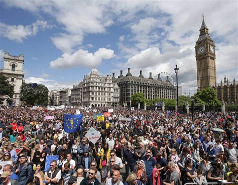 thousands    streets   anti brexit rally uk news expresscouk