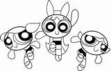 Coloring Powerpuff Pages Buttercup Color Print Kids sketch template