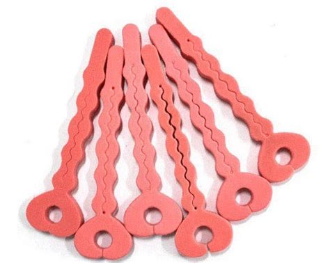 pink tiara bendy foam curlers