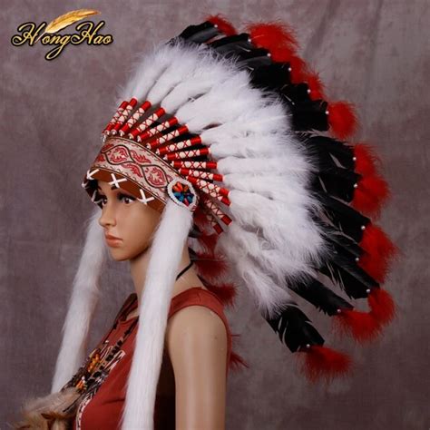 indian feather headdress 21inch high turquoise indian war bonnet chief