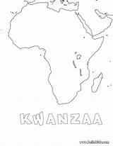 Africa Map Coloring Pages Color Print Hellokids Kwanzaa sketch template