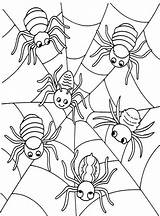Halloween Spider Coloring Pages Web Cute Printable Six Color Netart Kids Clipart Print Sheets Extraordinary Mandala Getdrawings Getcolorings Popular Many sketch template