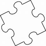 Puzzle Autism Printable Piece sketch template