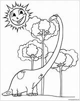 Coloring Sun Happy Diplodocus Smiling Pages Color Online Getdrawings Getcolorings sketch template