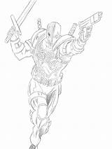 Coloring Deathstroke Pages Deadshot Printable Pencil Template Library Clipart Line sketch template