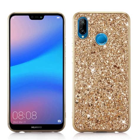 phone case  huawei p lite case luxury glitter bling  cover soft tpu silicone shell