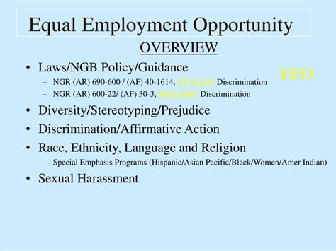 ppt equal employment opportunity eeo powerpoint presentation free
