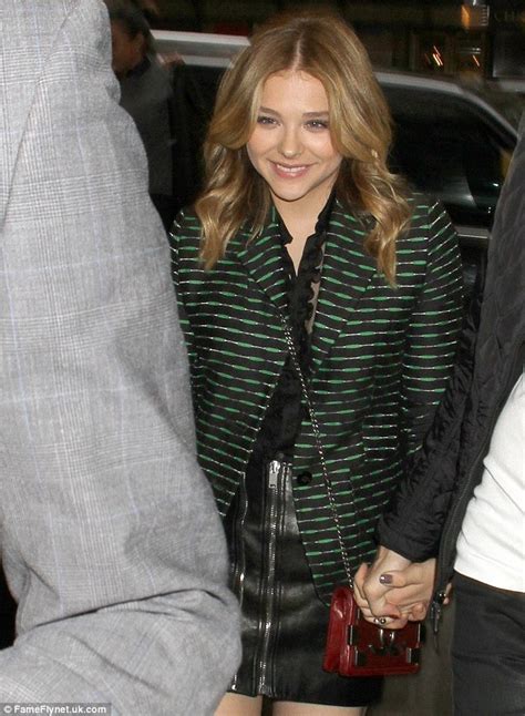 teenage kick ass chloe moretz 16 wears two different leather led outfits to take care of