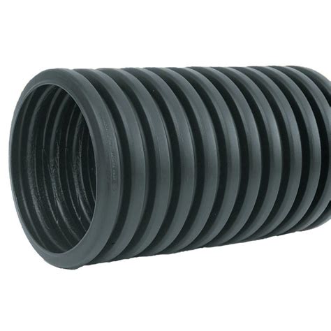 ft corrugated hdpe drain pipe solid  bell    home depot