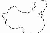 China Map Blank Coloring sketch template