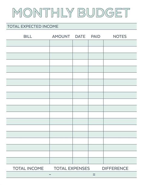 blank monthly budget worksheet frugal fanatic  printable budget