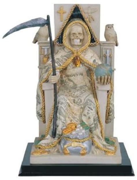 10 Inch Money Santa Muerte Statue Holy Death Grim Reaper Etsy