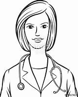 Doctor Drawing Woman Female Whiteboard Coloring Nurse Line Vector Getdrawings Salary Traveling Animation Medical Illustration sketch template