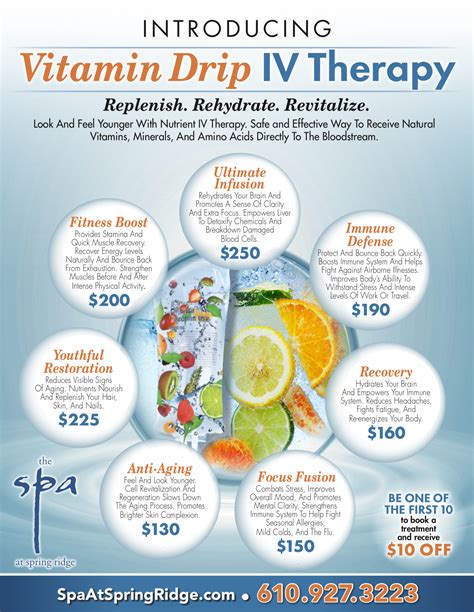 specials   spa  spring ridge iv therapy iv vitamin therapy