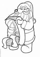 Santa Claus Coloring Pages List Wish Children sketch template