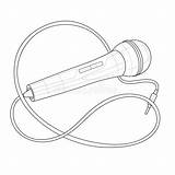 Microphone Antistress Tangle sketch template