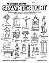 Scavenger Thecatholickid Printout Parish Cnt sketch template