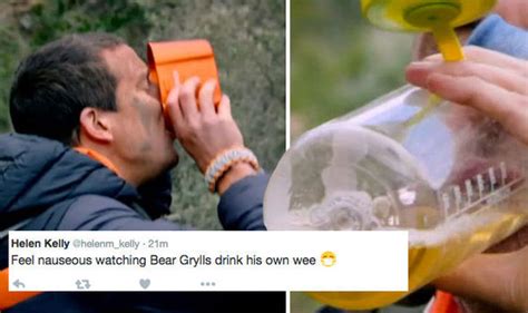 Bear Grylls Mission Survive Celebrities Drink Their Own