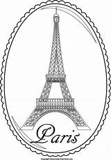 Paris Eiffel Tower Coloring Clipart Clip Pages Printable Cartoon France Birthday Fun Homemade Cliparts Colouring Tree Preschool Theme Sheets Color sketch template