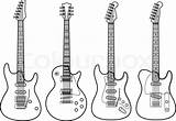 Guitar Gibson Telecaster Silhouettes Guitarra Guitarras Siluetas Blanco Musical Clipground sketch template