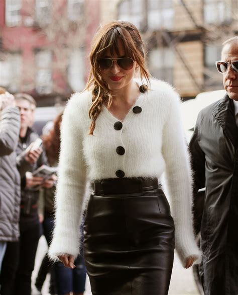 Lovely Ladies In Leather Dakota Johnson In A Leather