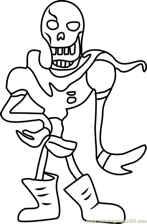 papyrus undertale printable coloring page  kids  adults