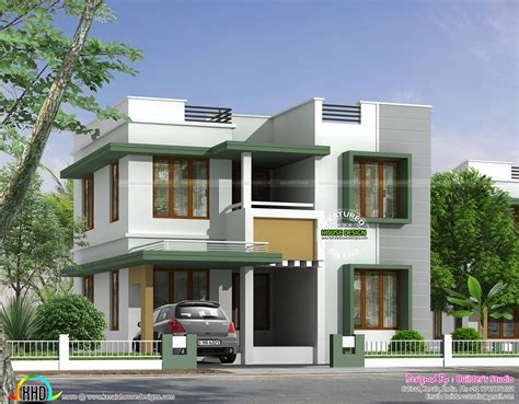 simple flat roof house  kerala kerala home design  floor plans