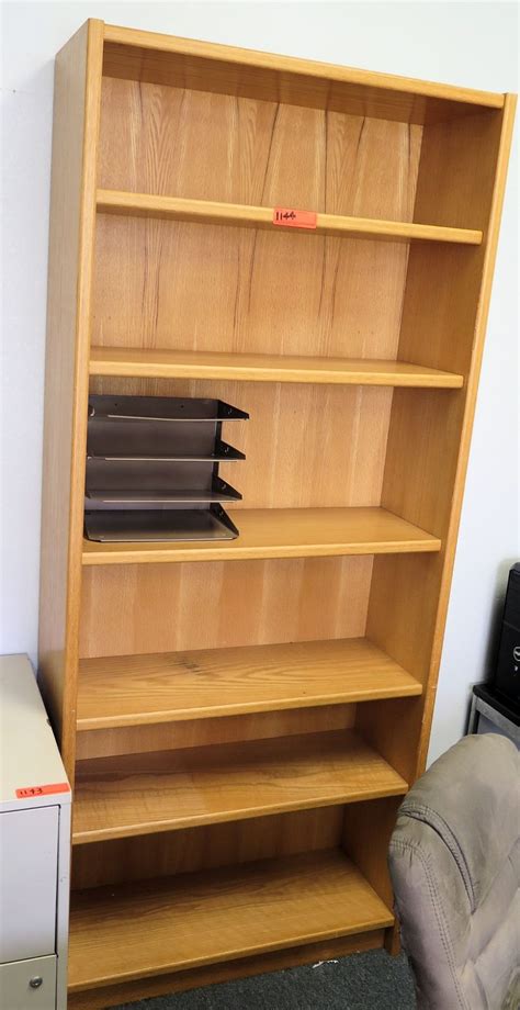 tall wooden shelving unit rm  oahu auctions