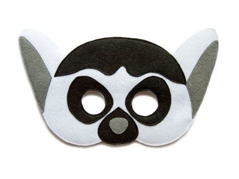 Handmade Felt Lemur King Of Madagascar Mask Madagascar Movie Inspired