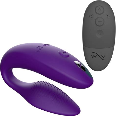 we vibe sync 2 app controlled wireless remote couples vibrator purple