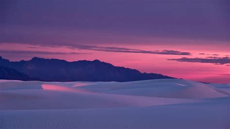 Pink Sky Above The Desert Sand Hd Desktop Wallpaper