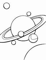 Coloring Solar System Saturn Pages Printable Kids sketch template