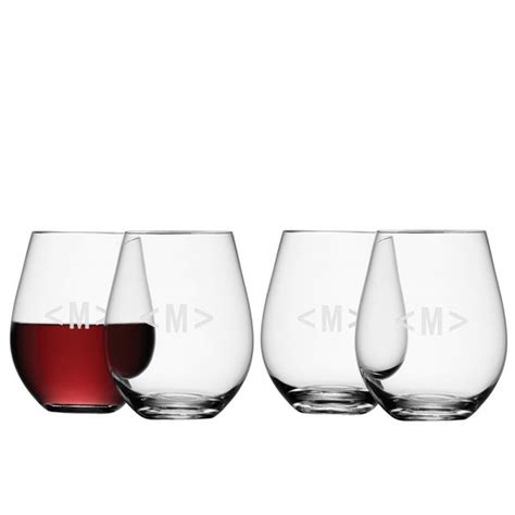 contemporary wine glasses lsa stemless red wine glasses