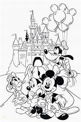Coloring Disney Disneyland Pages Mickey Mouse Printable Castle Walt Birthday Rides Kingdom Cartoon Kids Magic Sheets Minnie Adults 1st Color sketch template