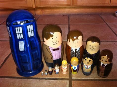 super geeky home made doctor who nesting dolls