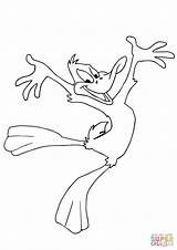 Duck Daffy Coloring Happy Pages Outline Tunes Looney Jumping Drawing Clipart Printable Cartoon Library Categories Comments Line sketch template