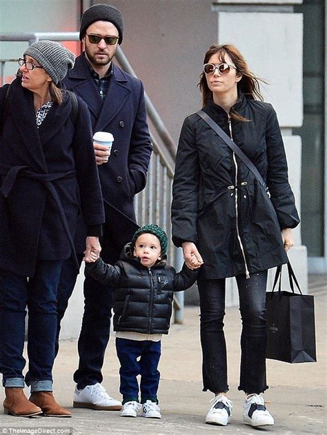 Justin Timberlake And Jessica Biel Wrap Up Warm With Cute Son Silas