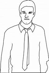 Wearing رجل تلوين صوره Openclipart عنق ربطه I2clipart Iluminar sketch template