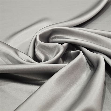 grey satin fabric  silk tissus en ligne