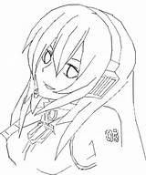 Luka Megurine Coloring Lineart Pages Deviantart Template sketch template