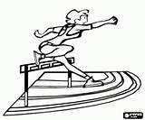 Atleta Hindernis Pintar Atleet Atletiek Atletisme Obstacles Cursa Hurdle Ostacoli sketch template