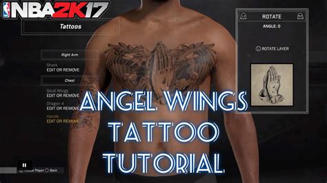 nba      angel wings tattoo tutorial youtube