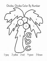 Chicka Boom Coloring Pages Preschool Color Worksheets Activities Clipart Number Printable Chica Drawing Kindergarten Numbers Sheet Printables Worksheet Book Library sketch template