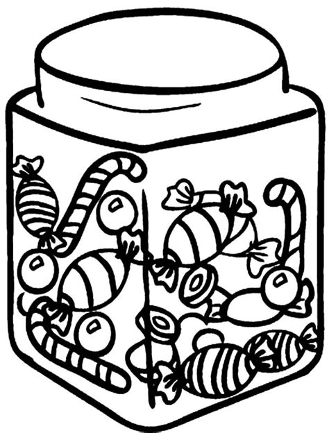 candy jar coloring page coloring pages