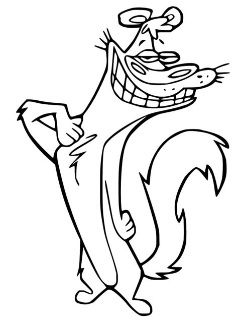 funny weasel coloring page  printable coloring pages  kids