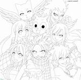 Pages Coloring Anime Fairy Tail Detailed Getcolorings Color Line Printable sketch template