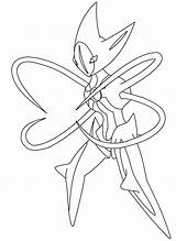 Pokemon Deoxys Coloring Pages Attack Form Line Getdrawings Getcolorings Color Deviantart sketch template