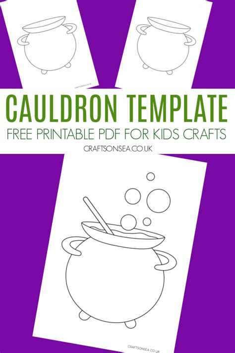 cauldron template  printable outline crafts  sea