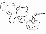 Compleanno Disegno Anniversaire Bougie Orsetto Kolorowanki Cumpleanos Gateau Buon Joyeux Urodziny Nounours Urodzinowe Dzieci Spegne Auguri Feste Colorear Blow Printing sketch template
